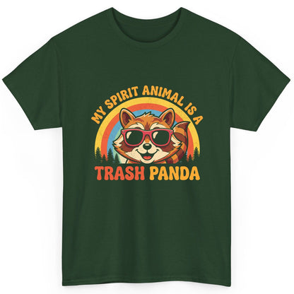 My Spirit Animal Is a Trash Panda raccoon T-Shirt Forest Green product mockup