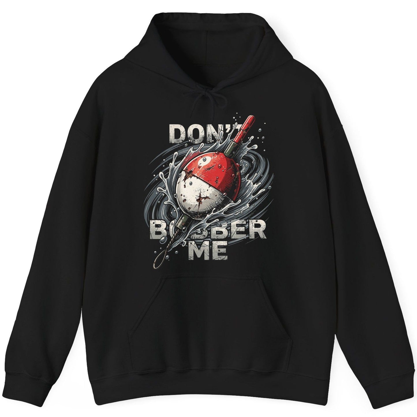 Don't Bobber Me fishing Hoodie Black product mockup