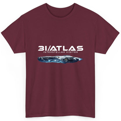 31 Atlas Interstellar Visitor sci-fi spaceship T-Shirt Maroon product mockup