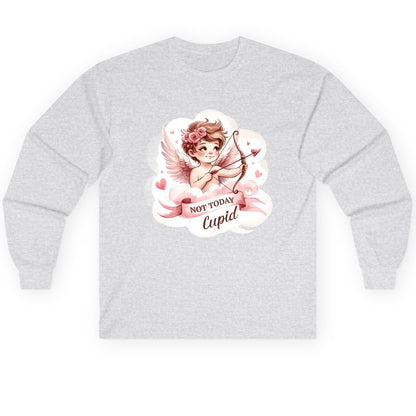 Not Today Cupid cupid Long Sleeve Tee Ash product mockup