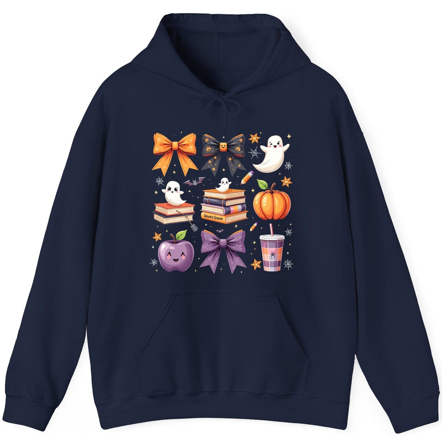 Spooky Season Halloween Hoodie Navy product mockup