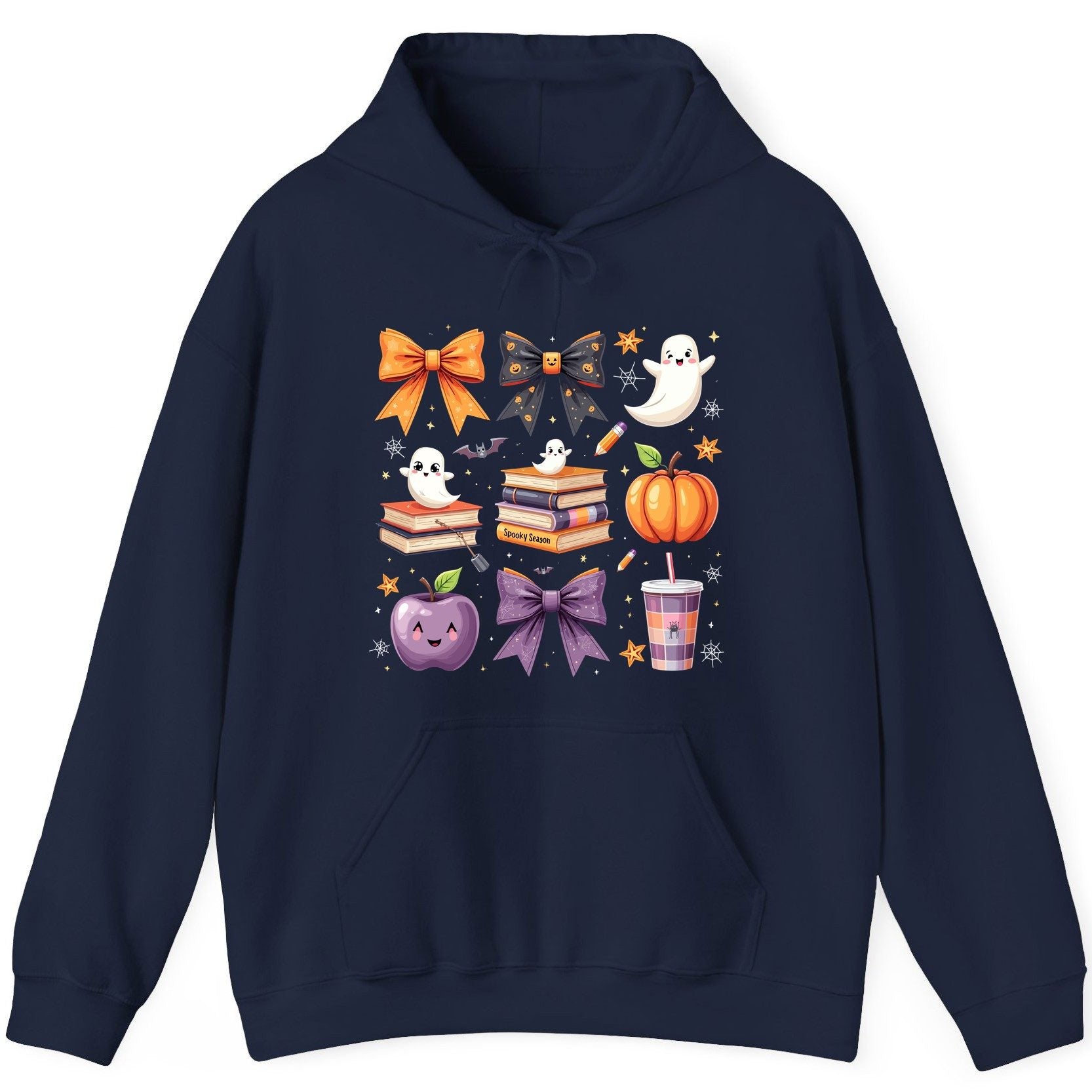 Spooky Season Halloween Hoodie Navy product mockup