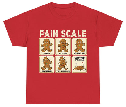 Pain Scale gingerbread man pain scale Youth T-Shirt Red product mockup