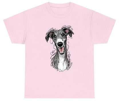 Smiling Greyhound Caricature greyhound Youth T-Shirt Light Pink product mockup
