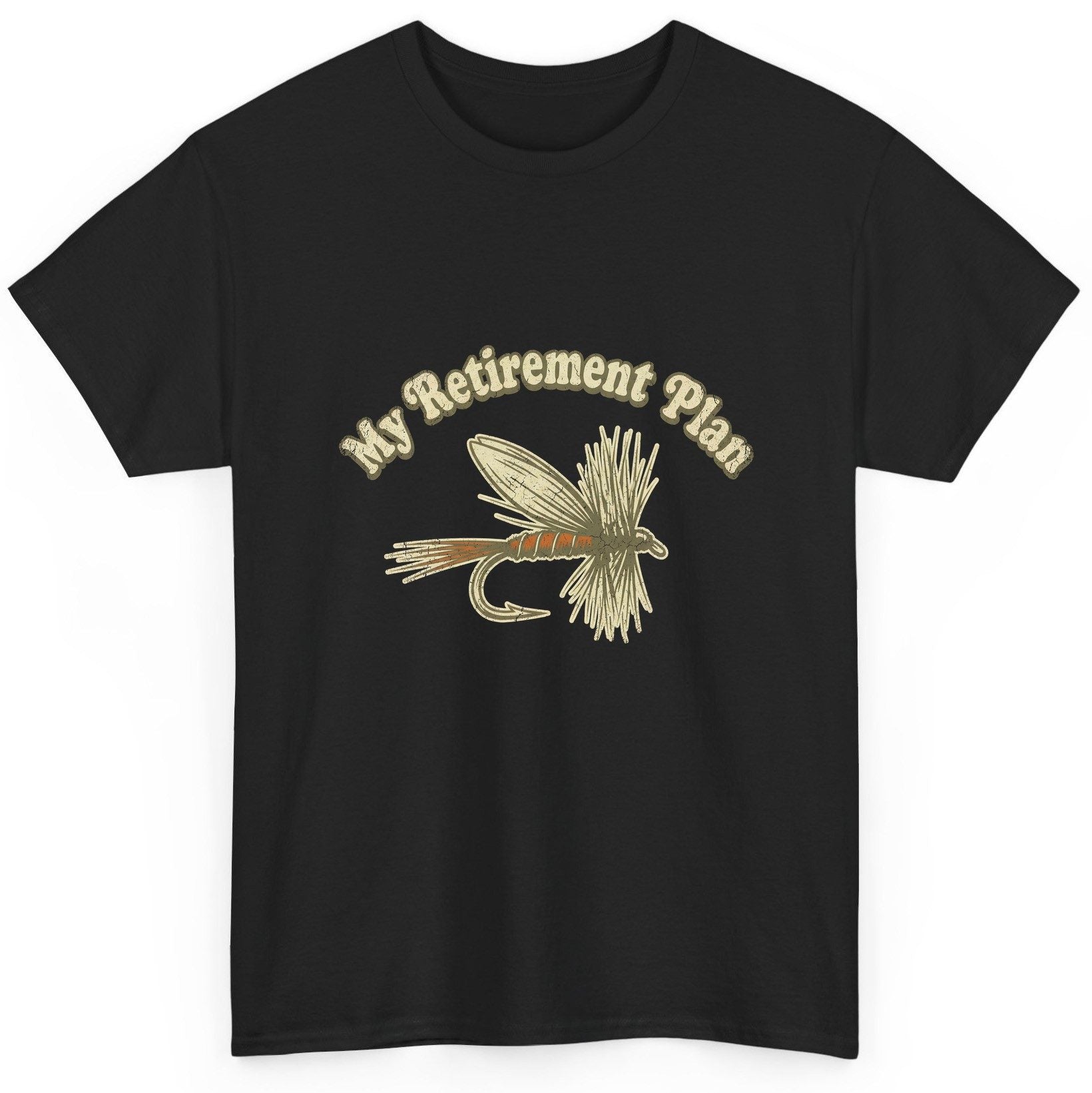 My Retirement Plan fly fishing T-Shirt Black product mockup