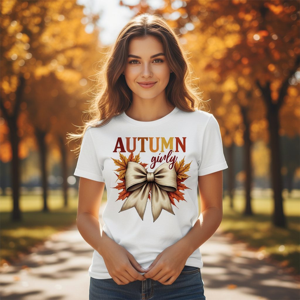 Autumn Girly autumn T-Shirt White lifestyle mockup