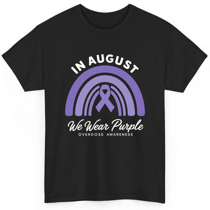 In August We Wear Purple Overdose Awareness overdose awareness T-Shirt Black product mockup