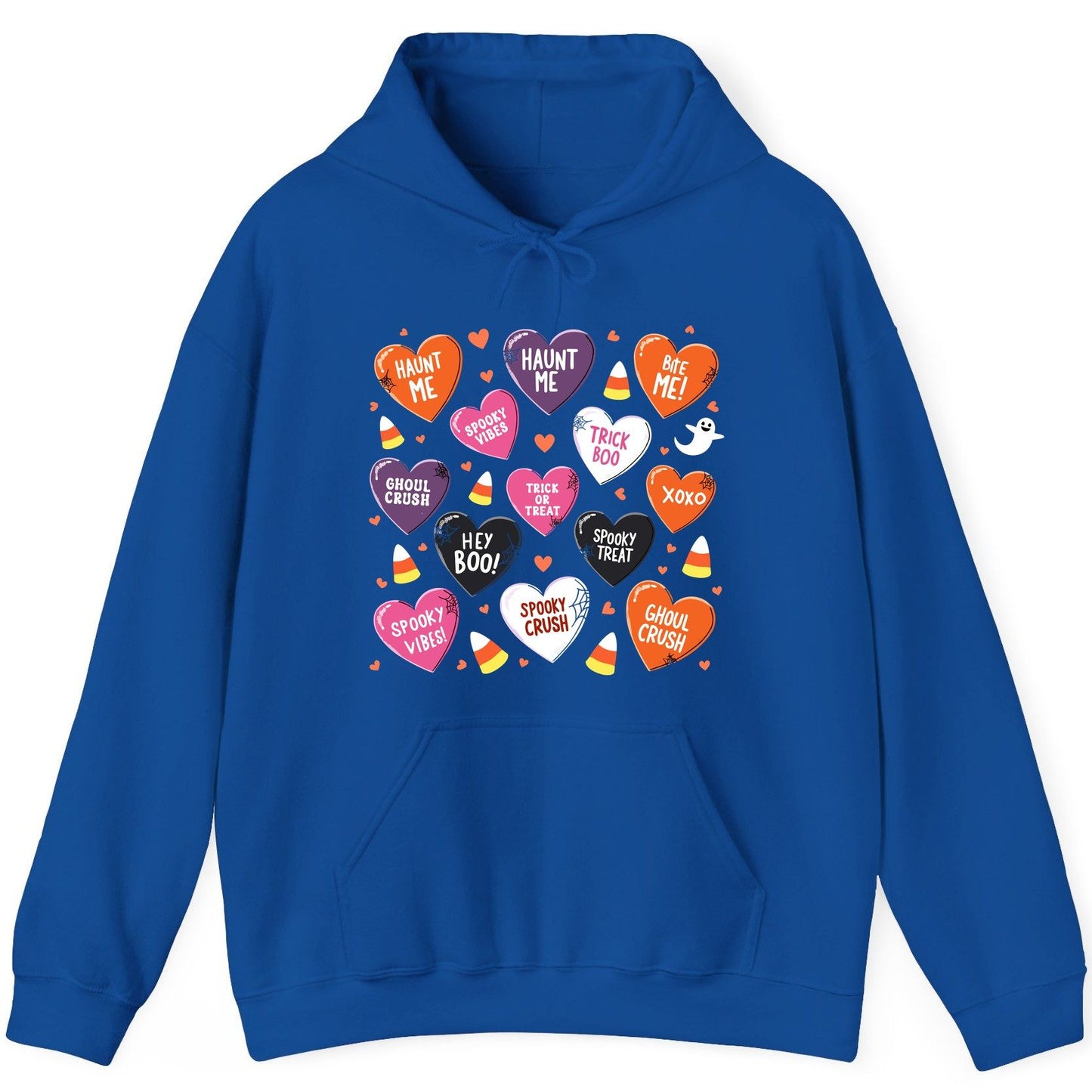 Spooky Halloween Conversation Hearts Halloween conversation hearts Hoodie Royal product mockup