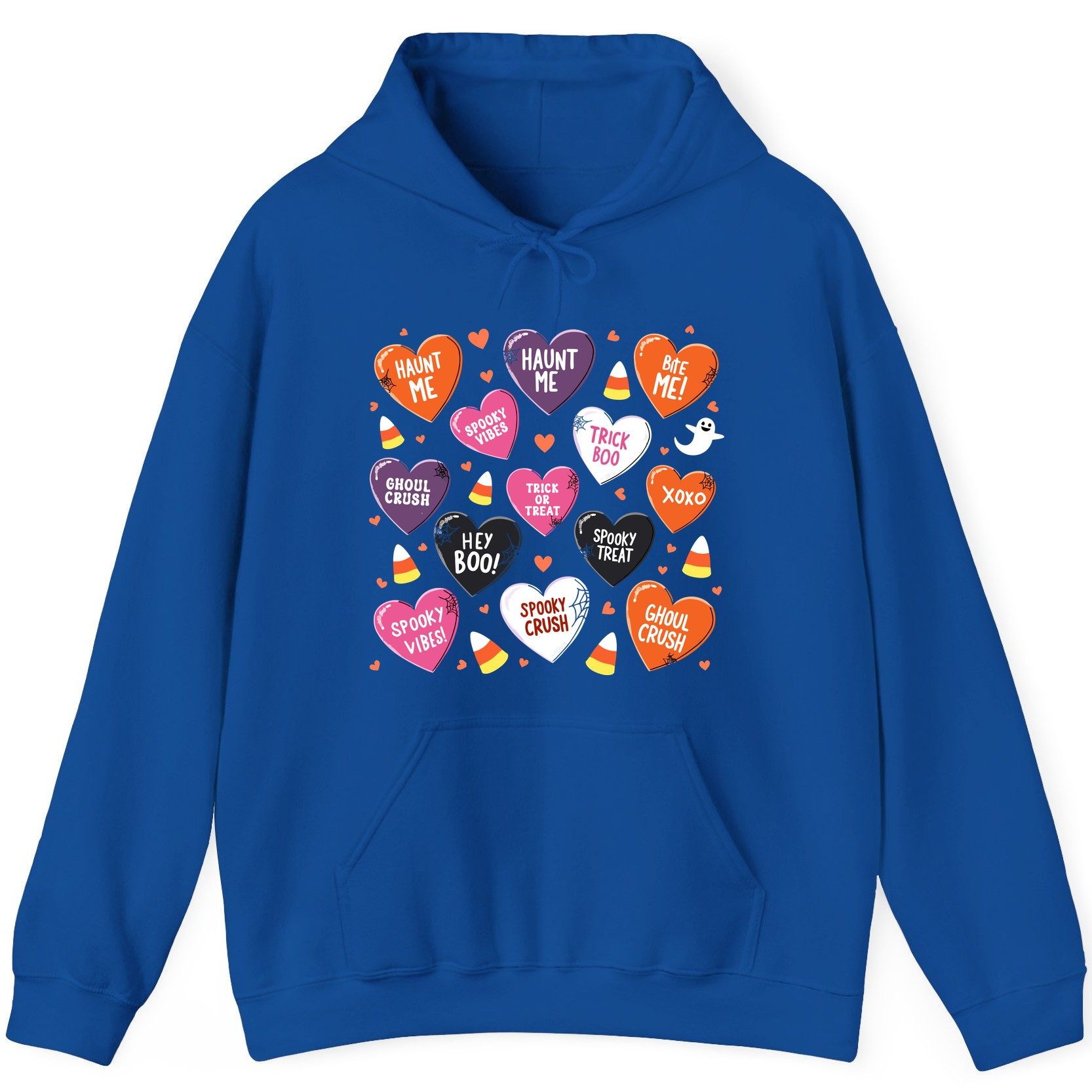 Spooky Halloween Conversation Hearts Halloween conversation hearts Hoodie Royal product mockup