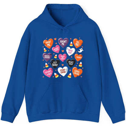 Spooky Halloween Conversation Hearts Halloween conversation hearts Hoodie Royal product mockup