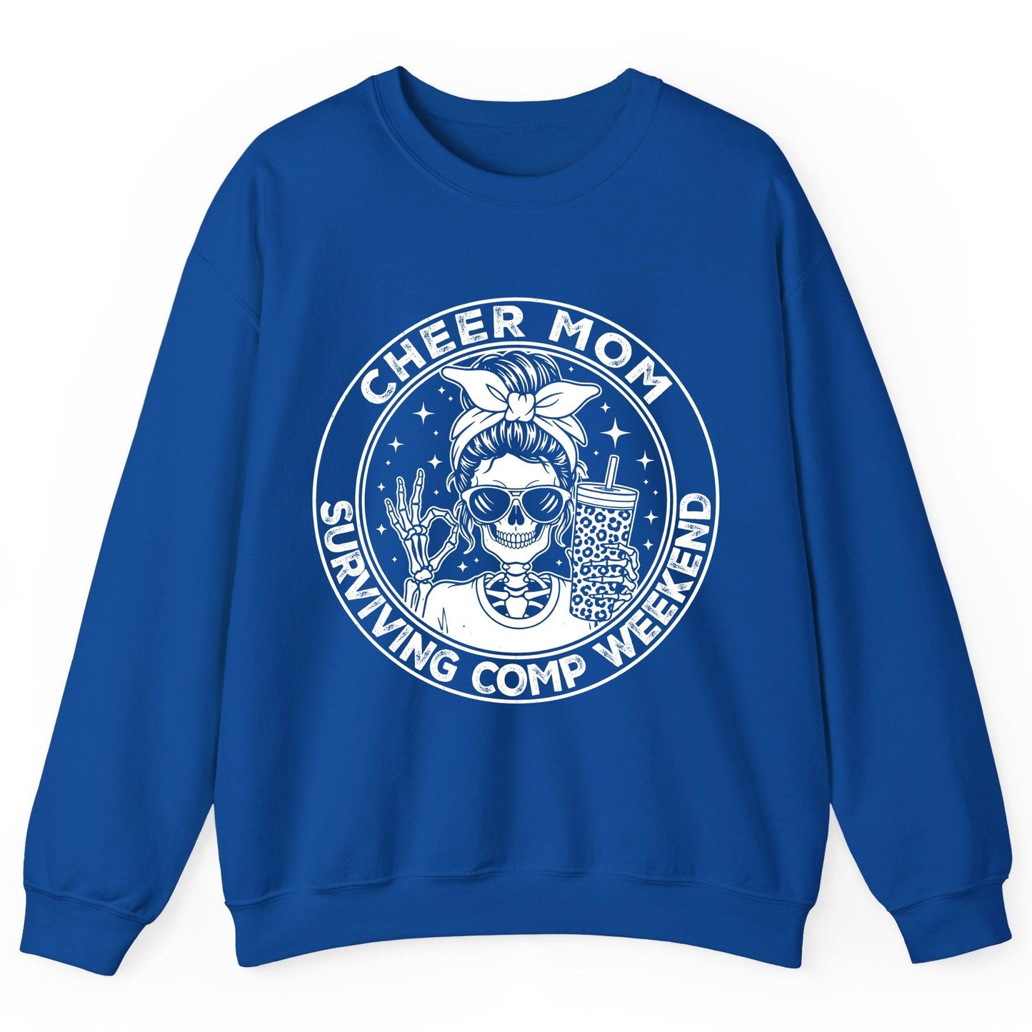 Cheer Mom Surviving Comp Weekend cheer mom Sweatshirt Royal product mockup