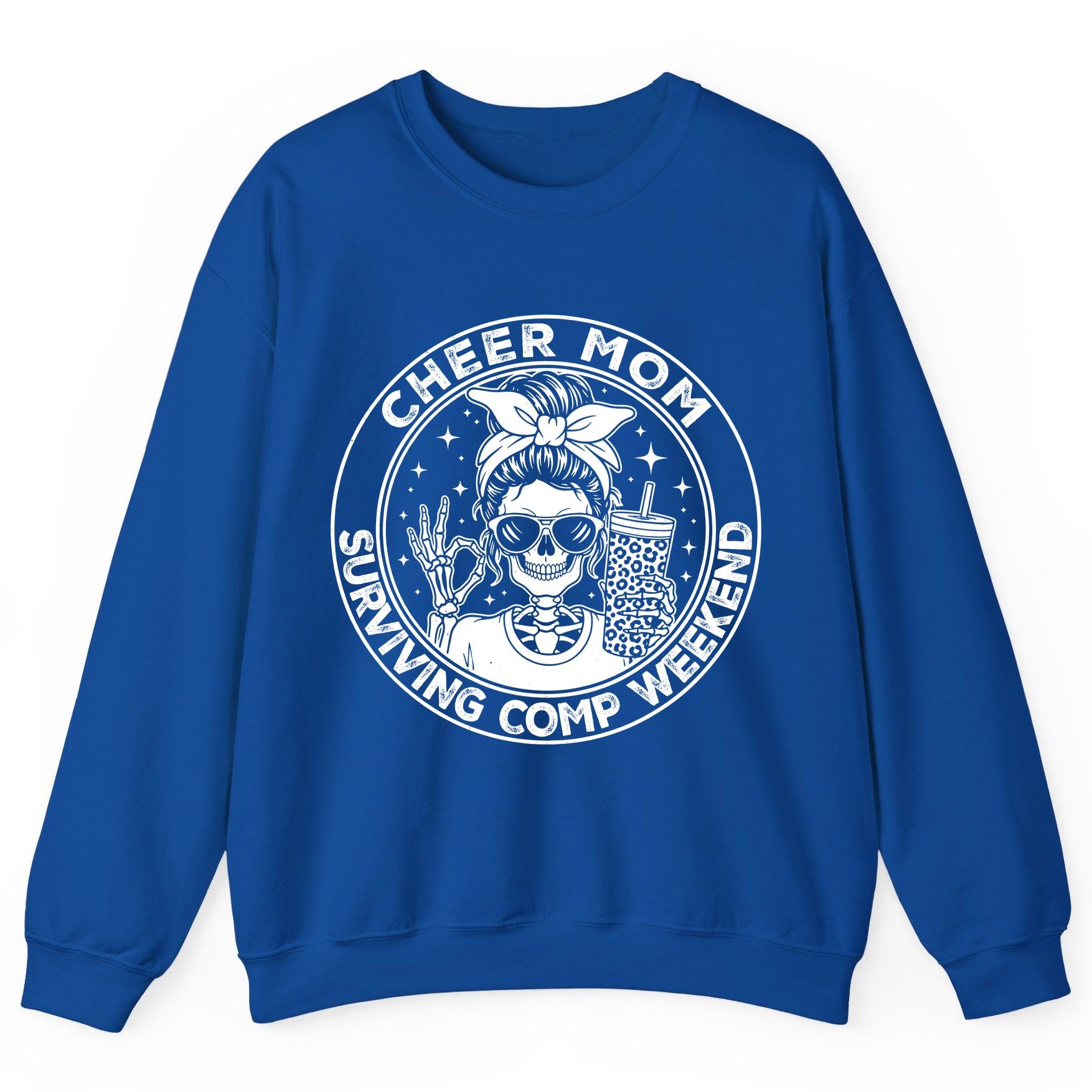 Cheer Mom Surviving Comp Weekend cheer mom Sweatshirt Royal product mockup