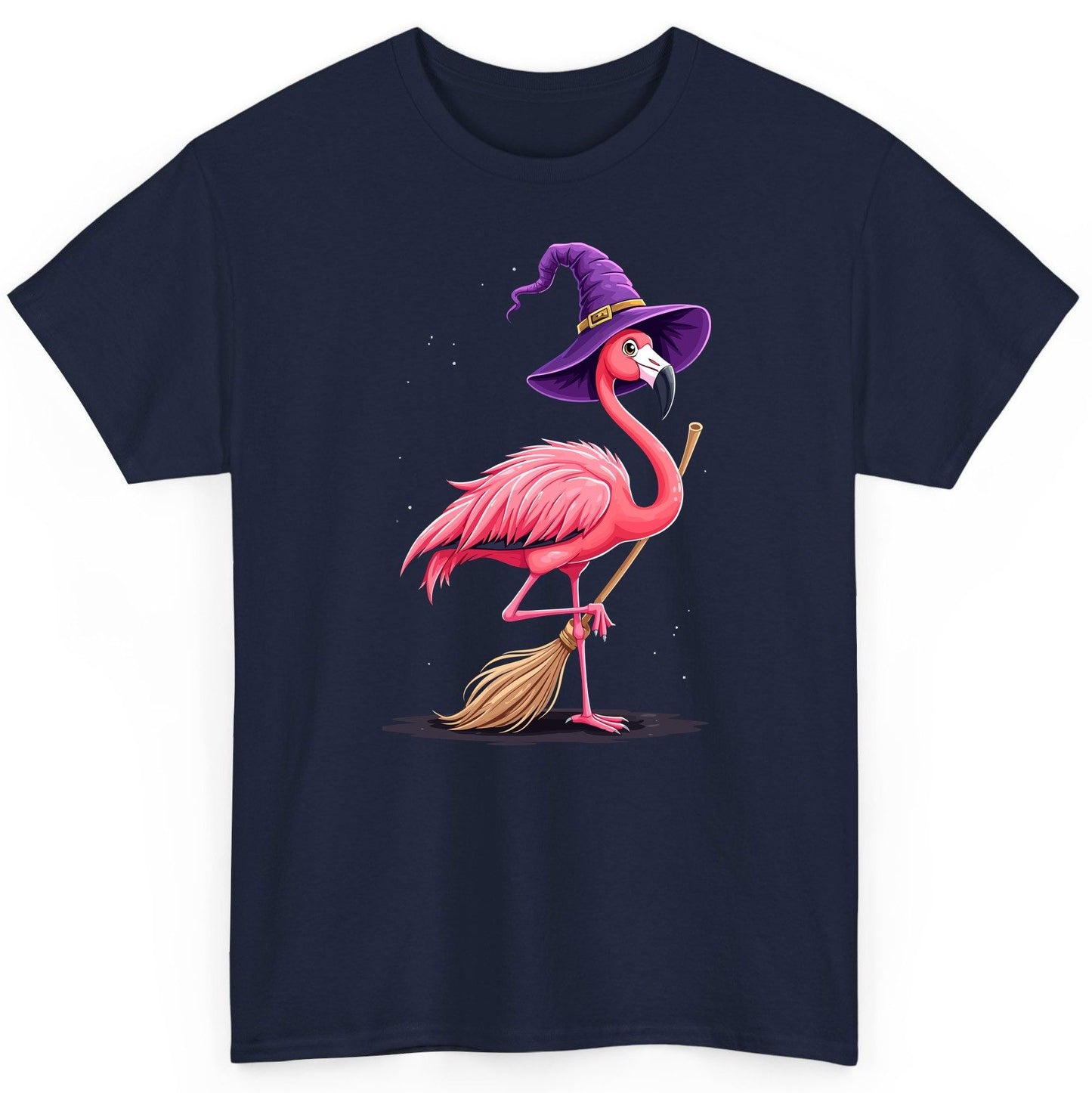 Witch Flamingo flamingo T-Shirt Navy product mockup