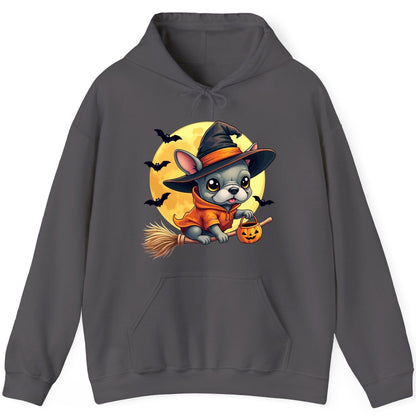 Cute Witch French Bulldog french bulldog Hoodie Charcoal product mockup