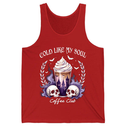 Cold Like My Soul Coffee Club gothic iced coffee Tank Top Red product mockup