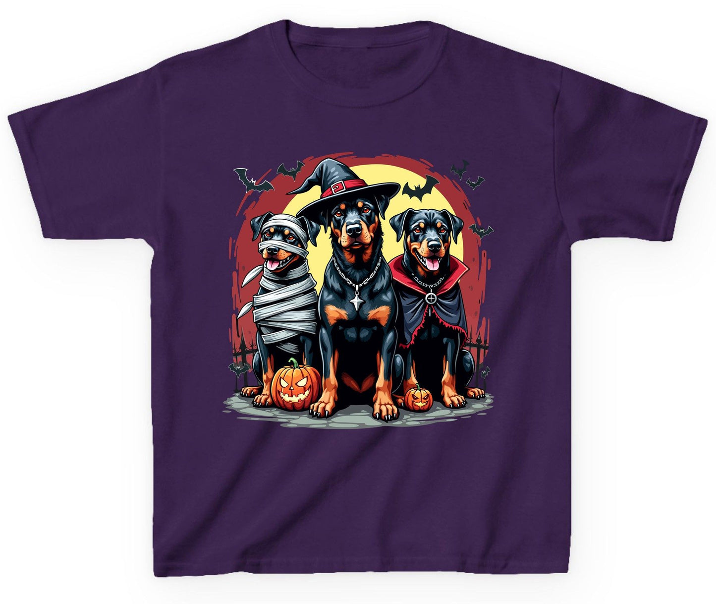 Rottweiler Halloween Costumes rottweiler Youth T-Shirt Purple product mockup