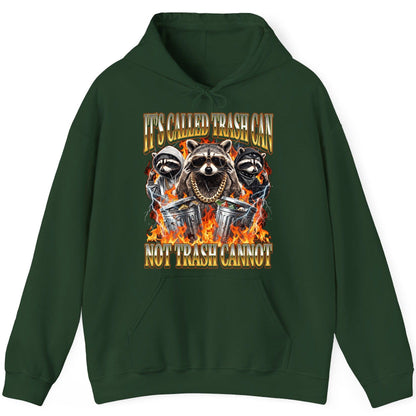 It's Called Trash Can Not Trash Cannot raccoon Hoodie Forest Green product mockup