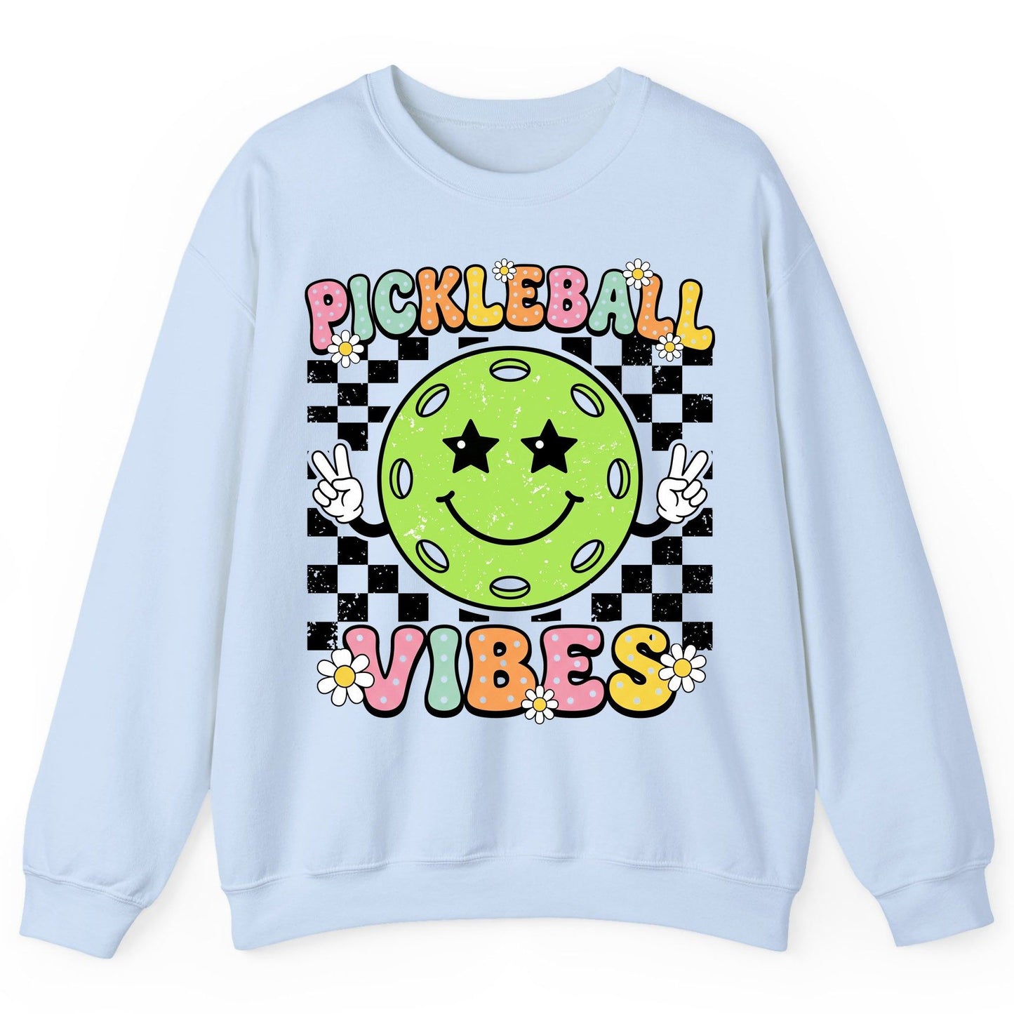 Pickleball Vibes pickleball Sweatshirt Light Blue product mockup