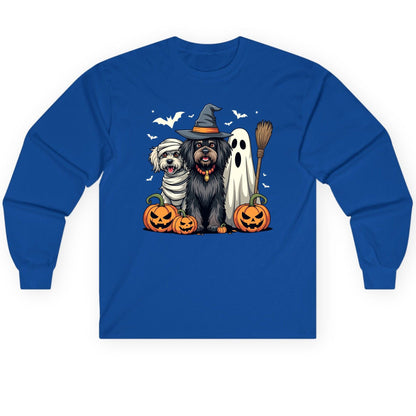 Halloween Dogs in Costumes Halloween dogs Long Sleeve Tee Royal product mockup