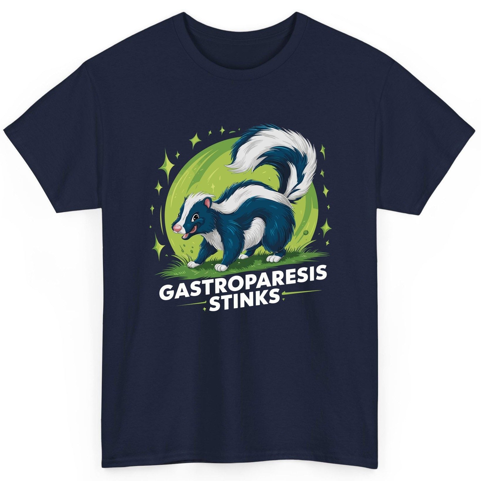 Gastroparesis Stinks gastroparesis awareness T-Shirt Navy product mockup