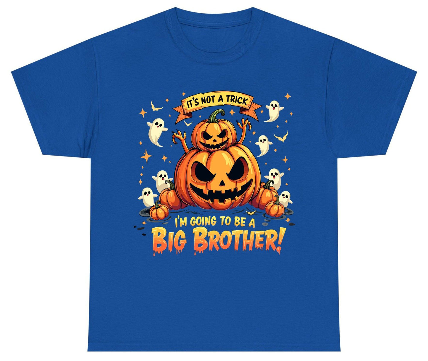 It's Not a Trick I'm Going to Be a Big Brother! Halloween big brother announcement Youth T-Shirt Royal product mockup