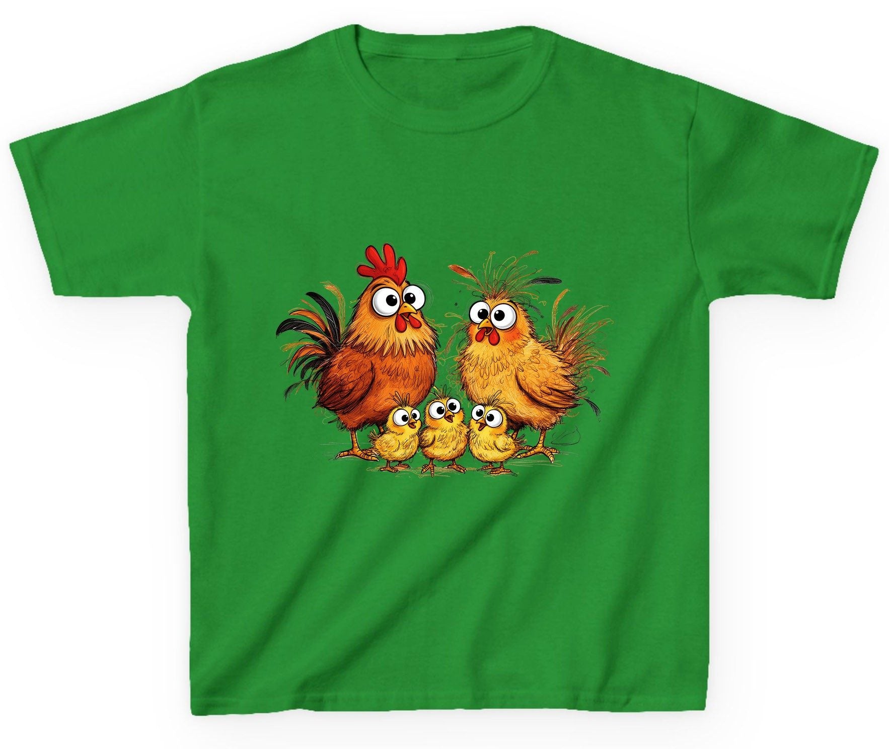 Funny Chicken Family chicken family Youth T-Shirt Irish Green product mockup
