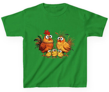 Funny Chicken Family chicken family Youth T-Shirt Irish Green product mockup