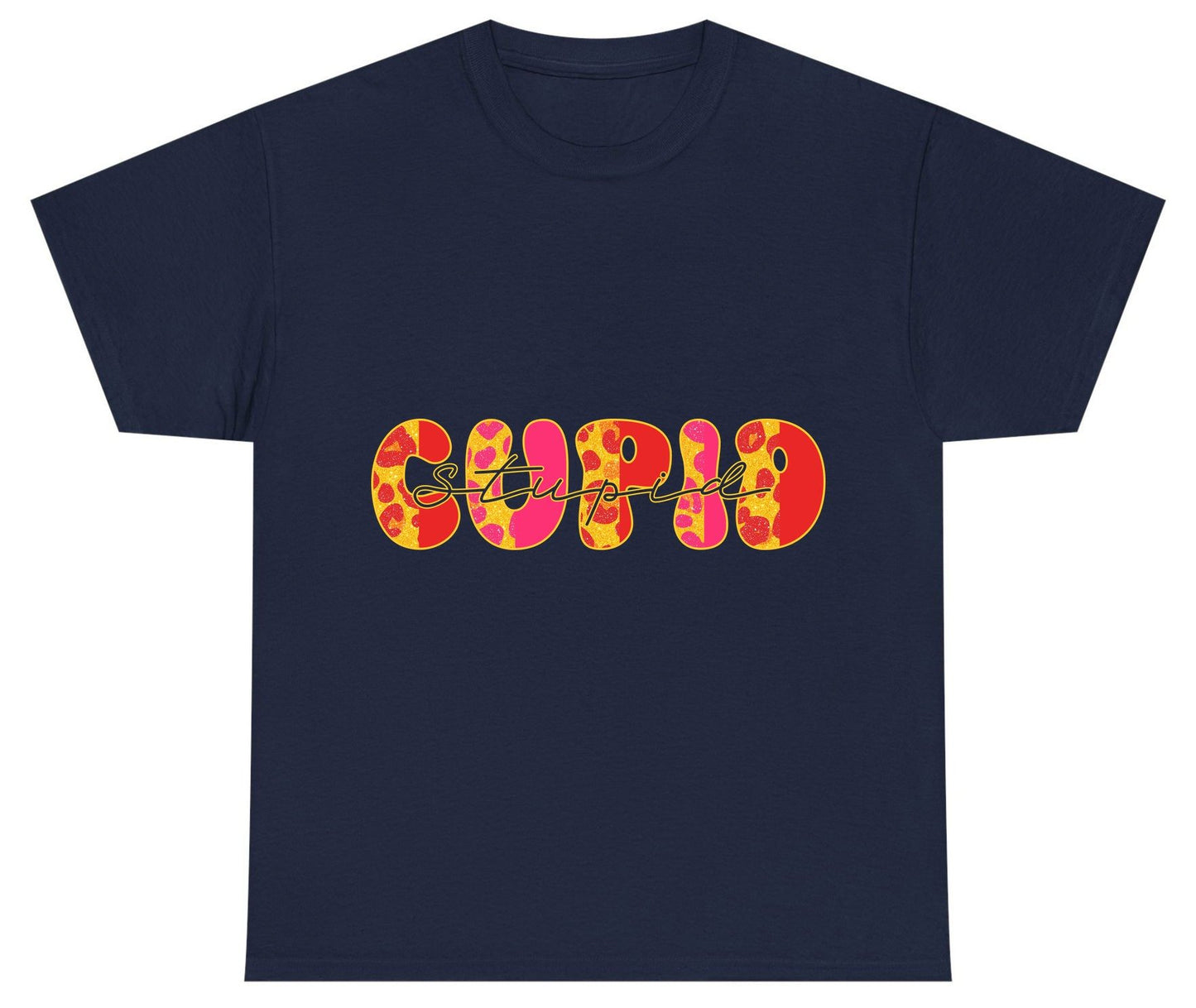 Stupid Cupid anti-Valentine's Day Youth T-Shirt Navy product mockup