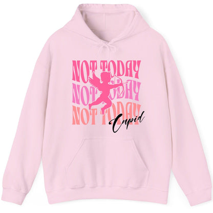 Not Today Not Today Not Today Cupid anti-Valentine's Day Hoodie Light Pink product mockup