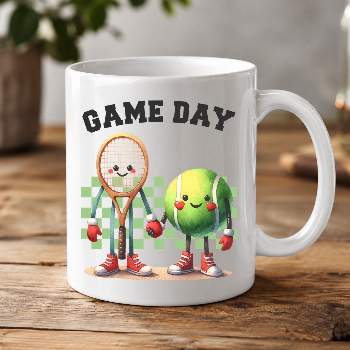 Game Day tennis White Mug White product mockup