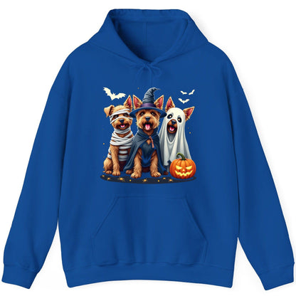 Cute Dogs Halloween Costumes dogs in Halloween costumes Hoodie Royal product mockup