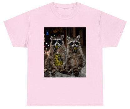 Raccoons Eating Pickles Funny Animal Lovers Youth T-Shirt - product mockup - Light Pink