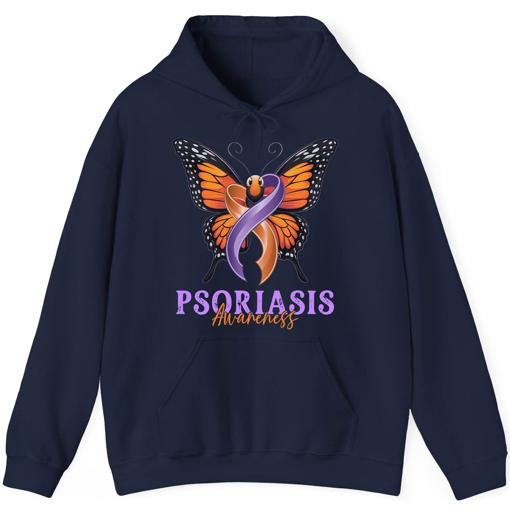 Psoriasis Awareness psoriasis awareness Hoodie Navy product mockup