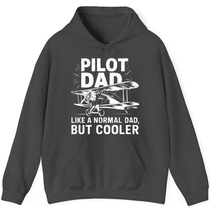 Pilot Dad, Like a Normal Dad, but Cooler pilot dad Hoodie Dark Heather product mockup