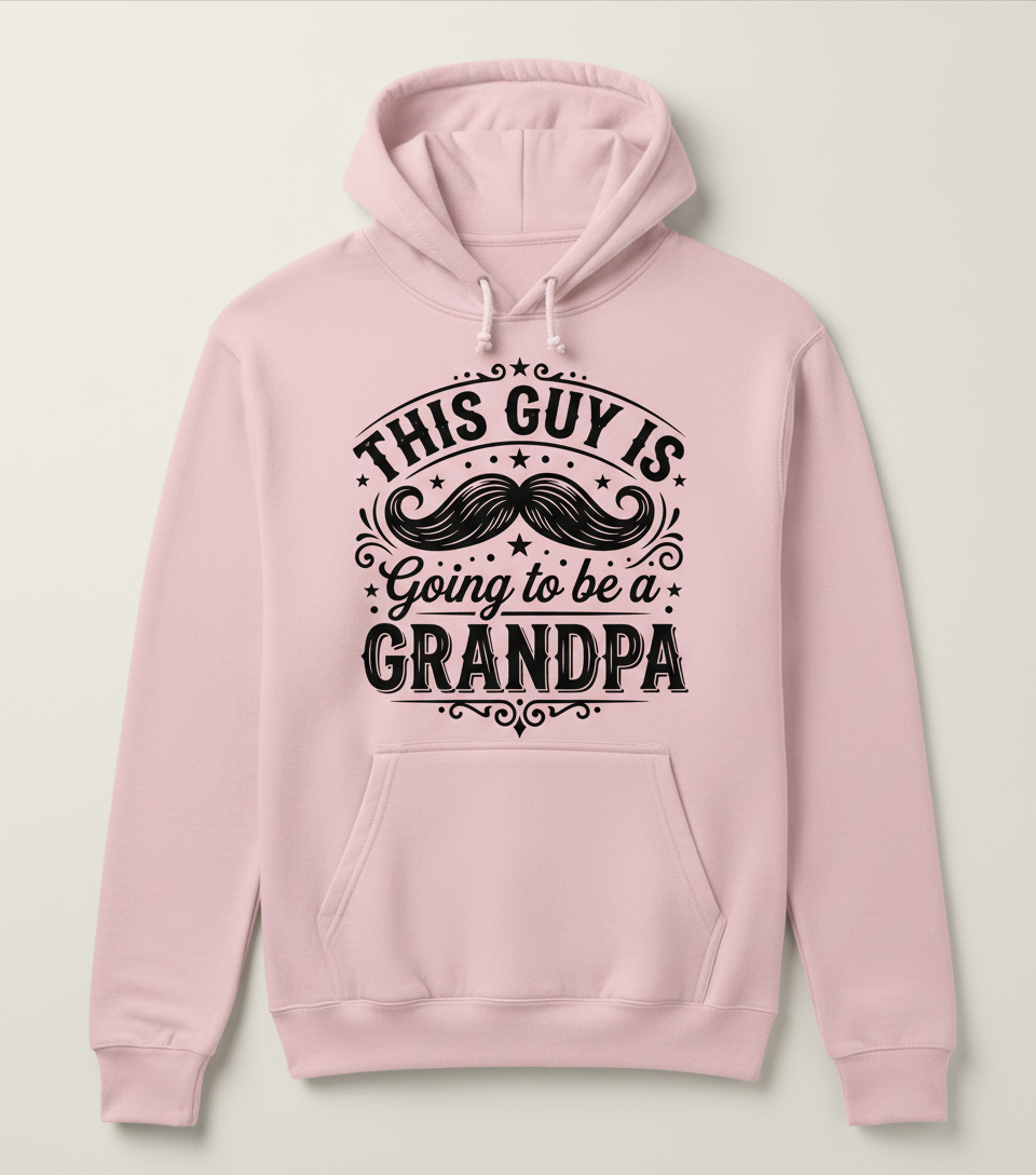 This Guy Is Going To Be A Grandpa Pregnancy Announcement Hoodie - Light Pink