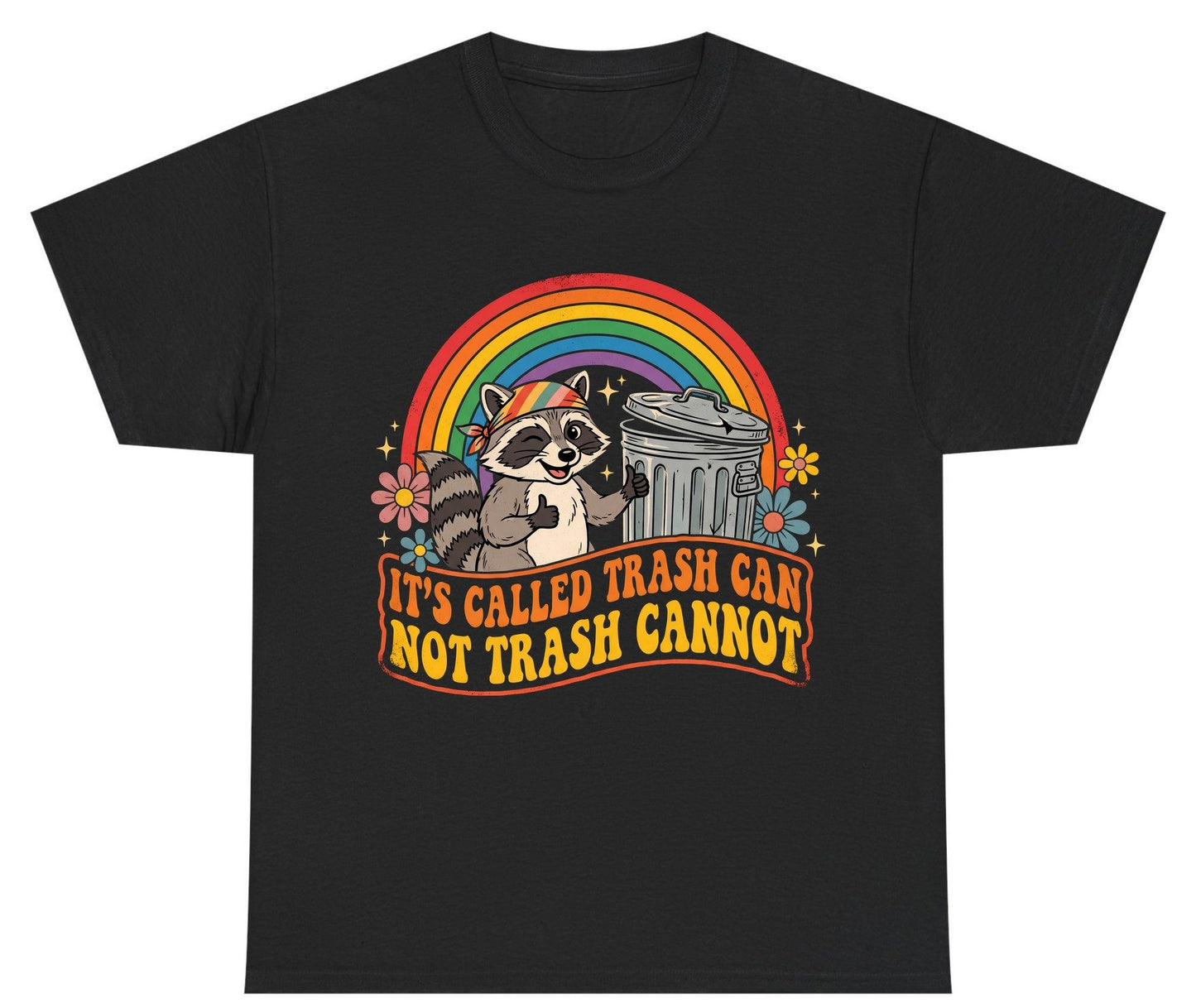 It's Called Trash Can Not Trash Cannot raccoon Youth T-Shirt Black product mockup