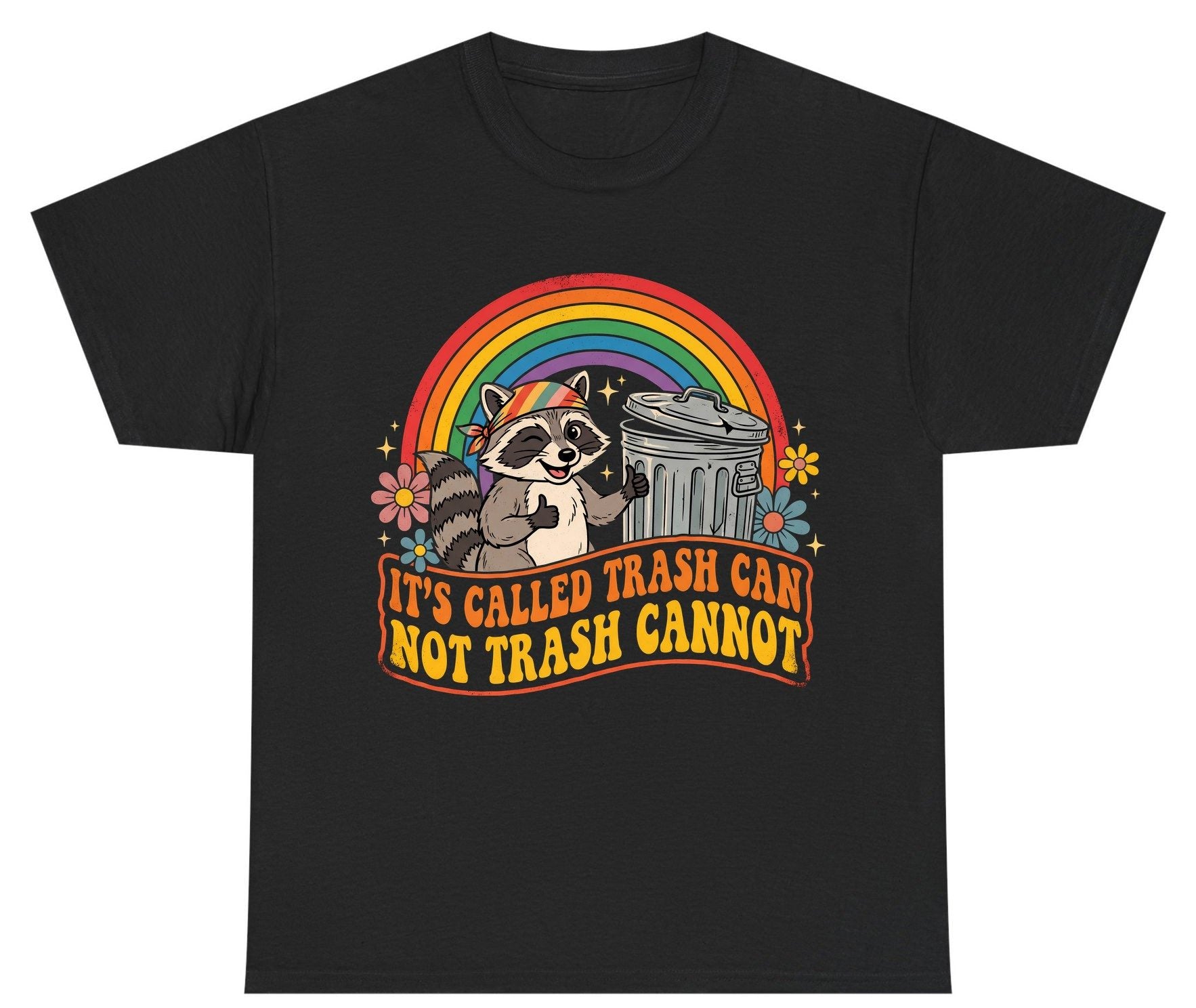 It's Called Trash Can Not Trash Cannot raccoon Youth T-Shirt Black product mockup
