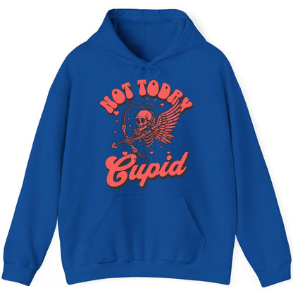 Not Today Cupid skeletal cupid Hoodie Royal product mockup