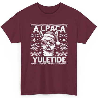 ALPACA Yuletide Funny Lovers T-Shirt - product mockup - Maroon
