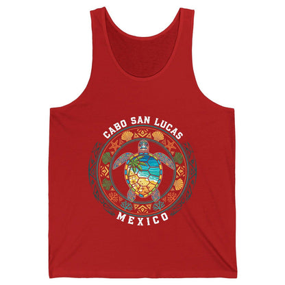 Cabo San Lucas Mexico sea turtle Tank Top Red product mockup