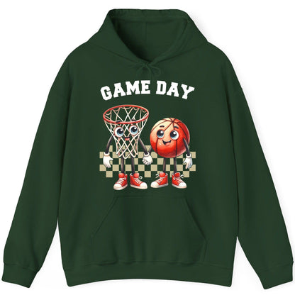 Game Day basketball Hoodie Forest Green product mockup