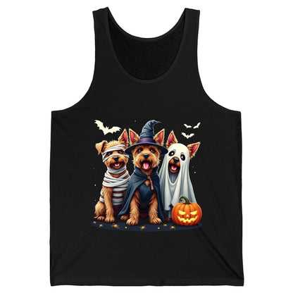 Cute Dogs Halloween Costumes dogs in Halloween costumes Tank Top Black product mockup