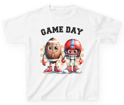 Game Day american football Youth T-Shirt White product mockup