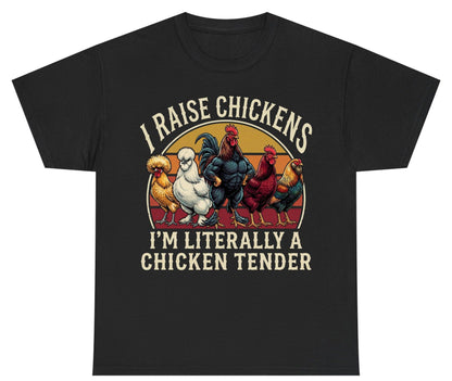 I Raise Chickens I'm Literally a Chicken Tender chickens Youth T-Shirt Black product mockup
