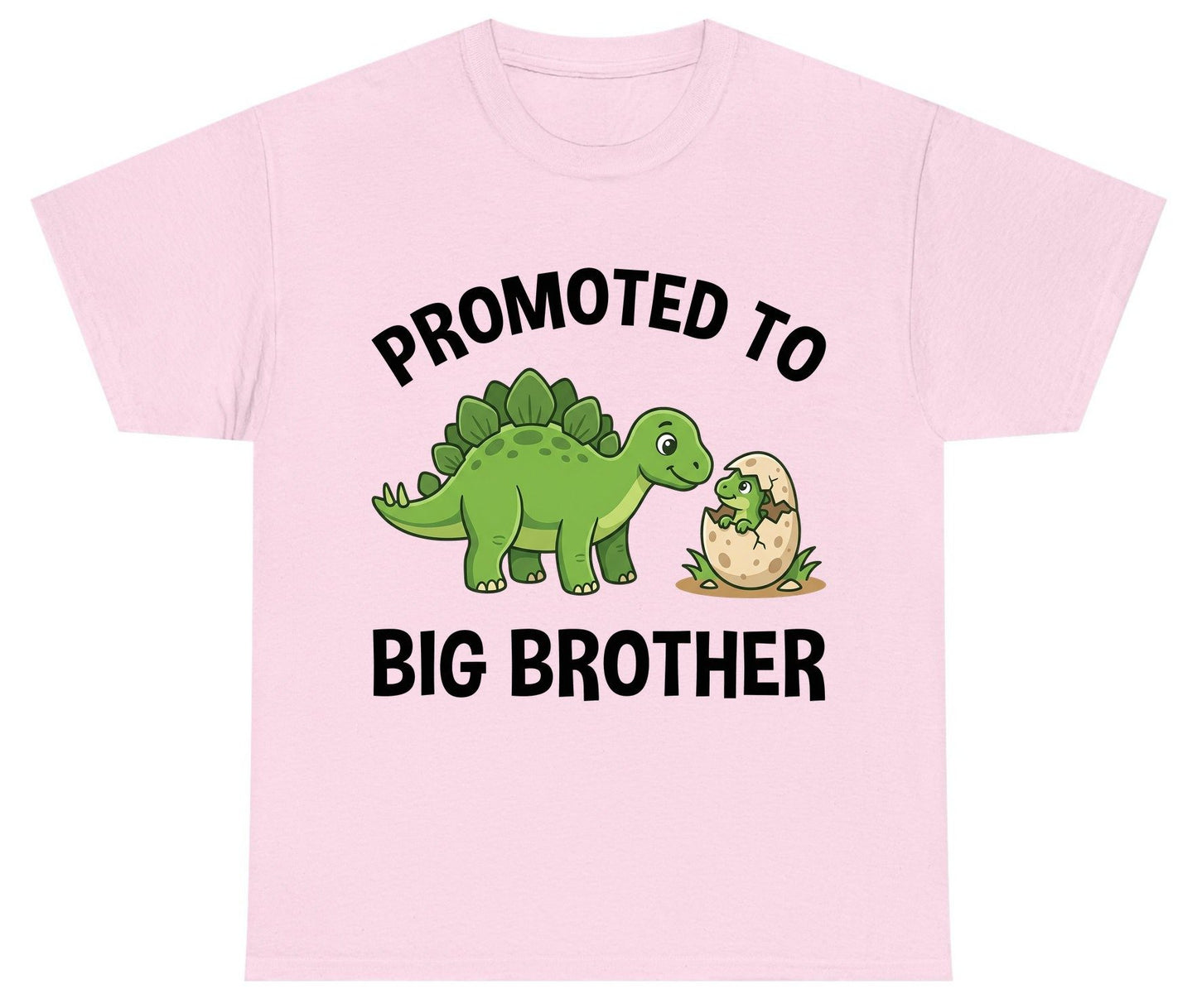 Promoted to Big Brother Dinosaur Youth T-Shirt - product mockup - Light Pink