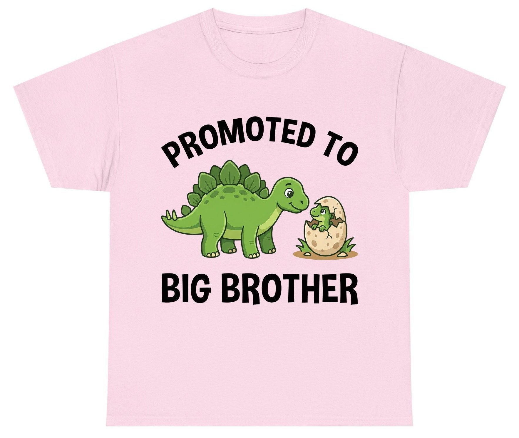 Promoted to Big Brother Dinosaur Youth T-Shirt - product mockup - Light Pink