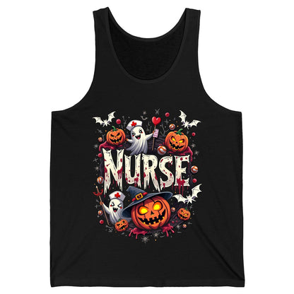Nurse Halloween nurse Tank Top Black product mockup