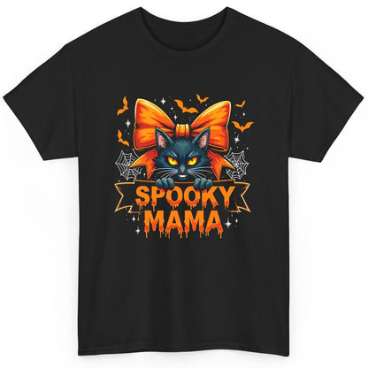 Spooky Mama black cat T-Shirt Black product mockup