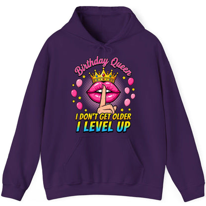 Birthday Queen I Don't Get Older I Level Up gamer birthday Hoodie Purple product mockup