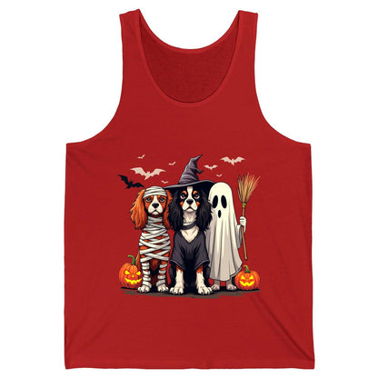 Cavalier Spaniel Halloween Dogs cavalier king charles spaniel Tank Top Red product mockup